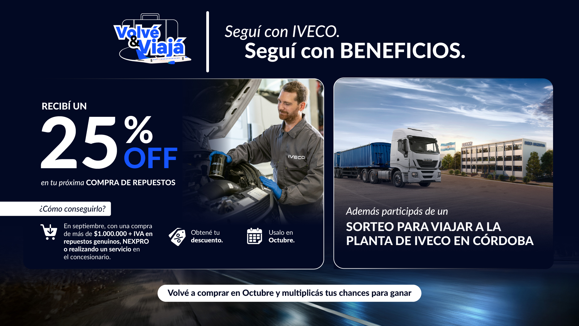 Promoción Volvé & Viaja de IVECO